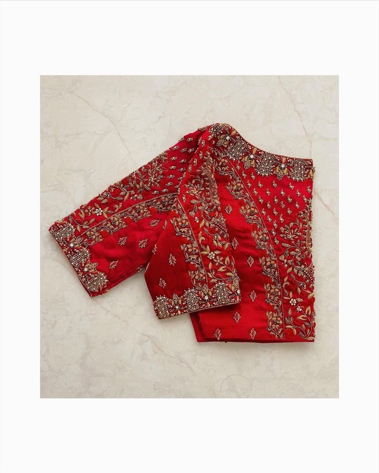 Rani Pink Zari Embroidered Designer Blouse