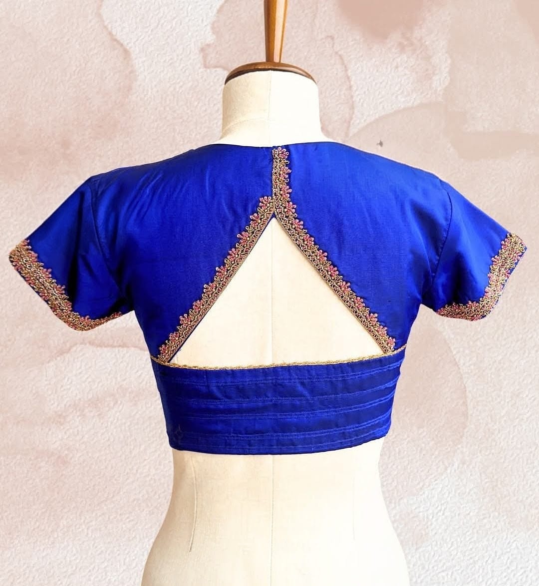 Women's Royal Blue Silk Designer Blouse